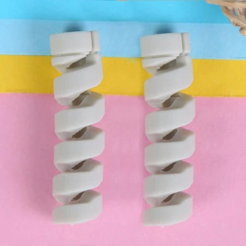 Spiral Cable Protector Data Line Silicone Bobbin Winder Protective for Iphone Samsung Android USB Charging Earphone Case Cover