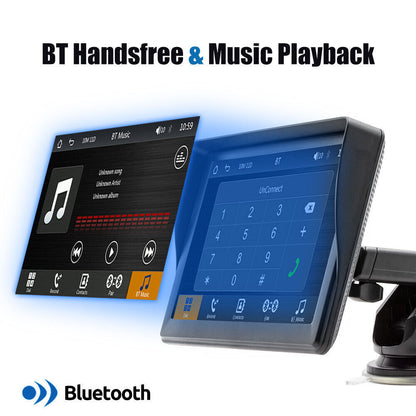 For Apple Carplay Android Auto Bluetooth Head Unit 7" Portable Car Stereo Radio